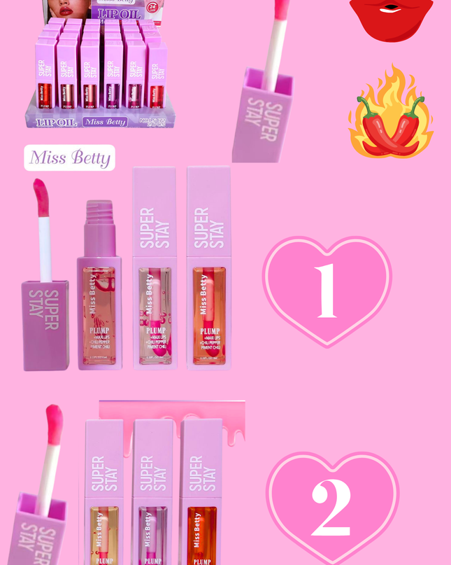 SUPER STAY LIP OIL MAXI LIPS CHILI - PLUMPING MISS BETTY #L5472
