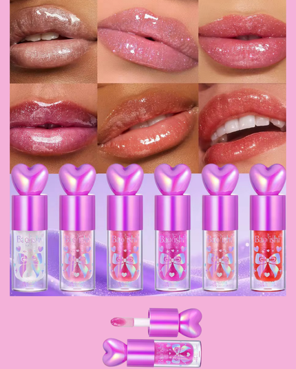 Baolishi purple hearth lipgloss - #B3320 ( 3 pcs set)