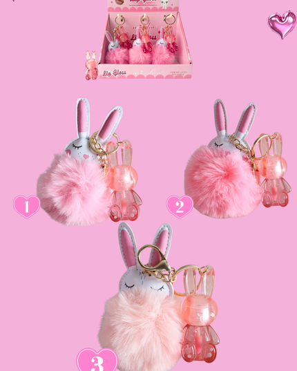 LIPGLOSS WITH KEYCHAIN - Bunny L5172