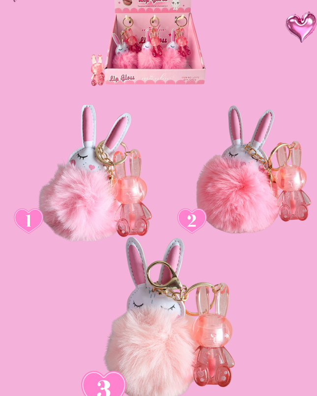 LIPGLOSS WITH KEYCHAIN - Bunny L5172