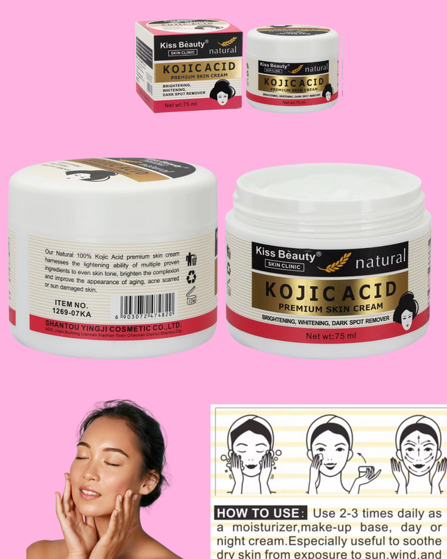 Face cream KOJIC ACID  PREMIUM SKIN CREAM BRIGHTENING, WHITENING, DARK SPOT REMOVER